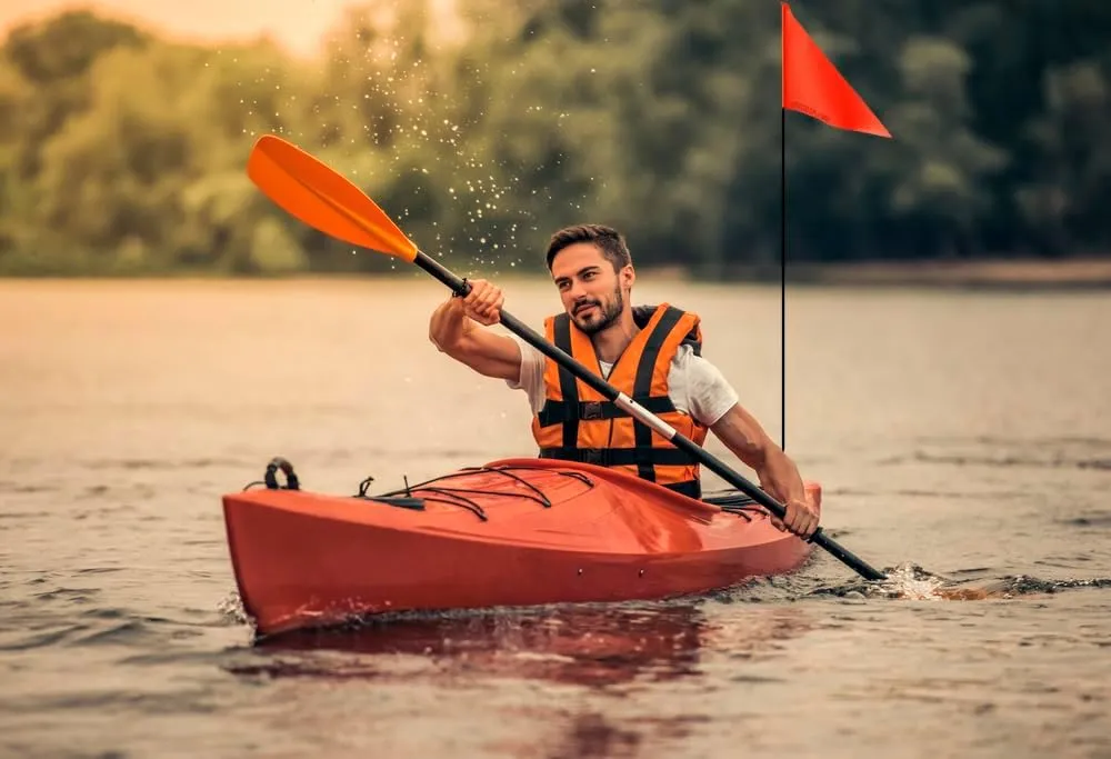 Peel & Stik Safety Flags and American Flags for Kayaks Paddleboards Inflatables SUP Accessories Canoes Dinghies Pontoons Boats Kids Cars Scooters 