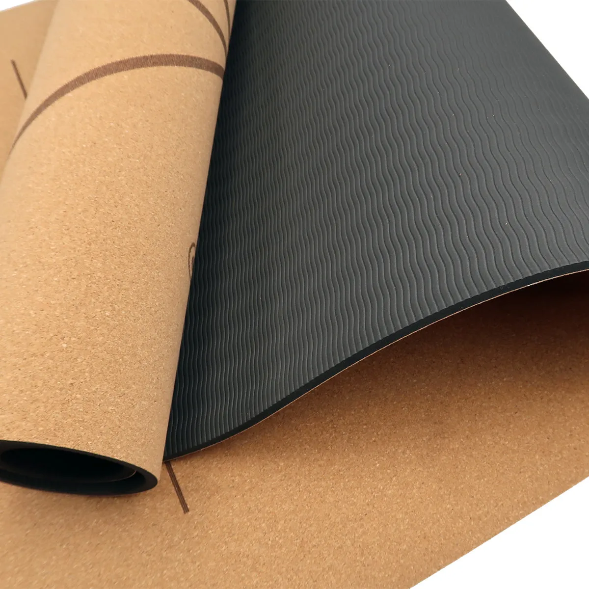 Powertrain Cork Yoga Mat with Carry Straps - Body Line