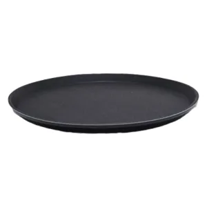 Serving Tray Non Slip Black Round 35.54cm 28126