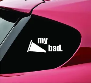 Slap-Art My Bad Autocross Cone Drifting JDM Vinyl Decal Sticker