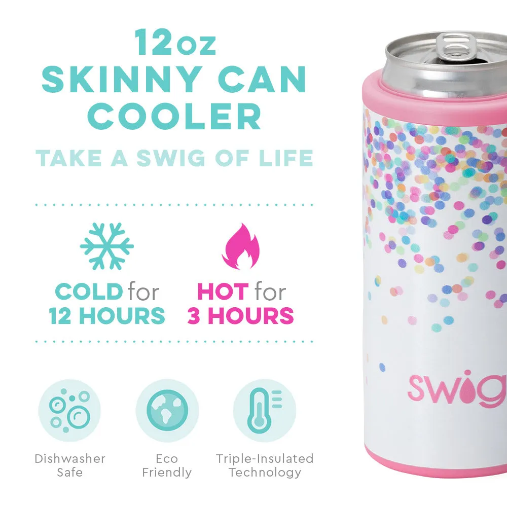 SWIG 12oz Skinny Can Cooler, Confetti
