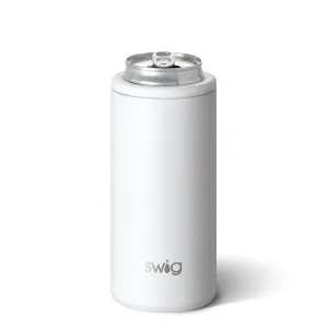 SWIG 12oz Skinny Can Cooler, Matte White