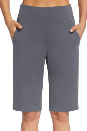 Women Long Shorts 12" Knee Length Casual Workout Athletic Swim Board Bermuda Shorts