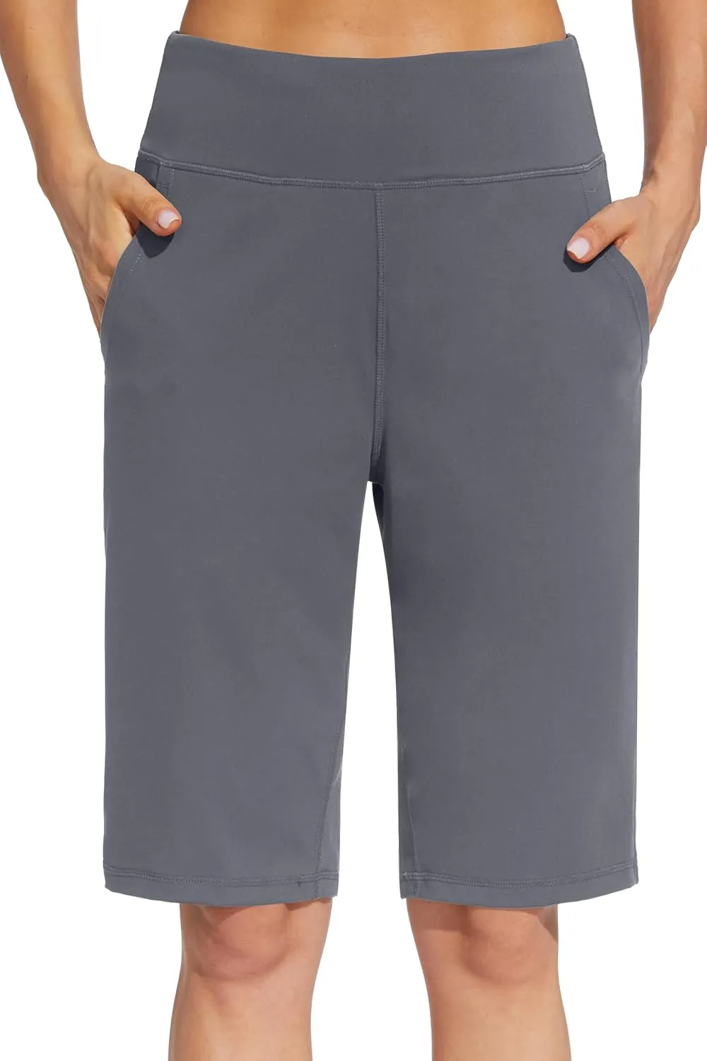 Women Long Shorts 12" Knee Length Casual Workout Athletic Swim Board Bermuda Shorts