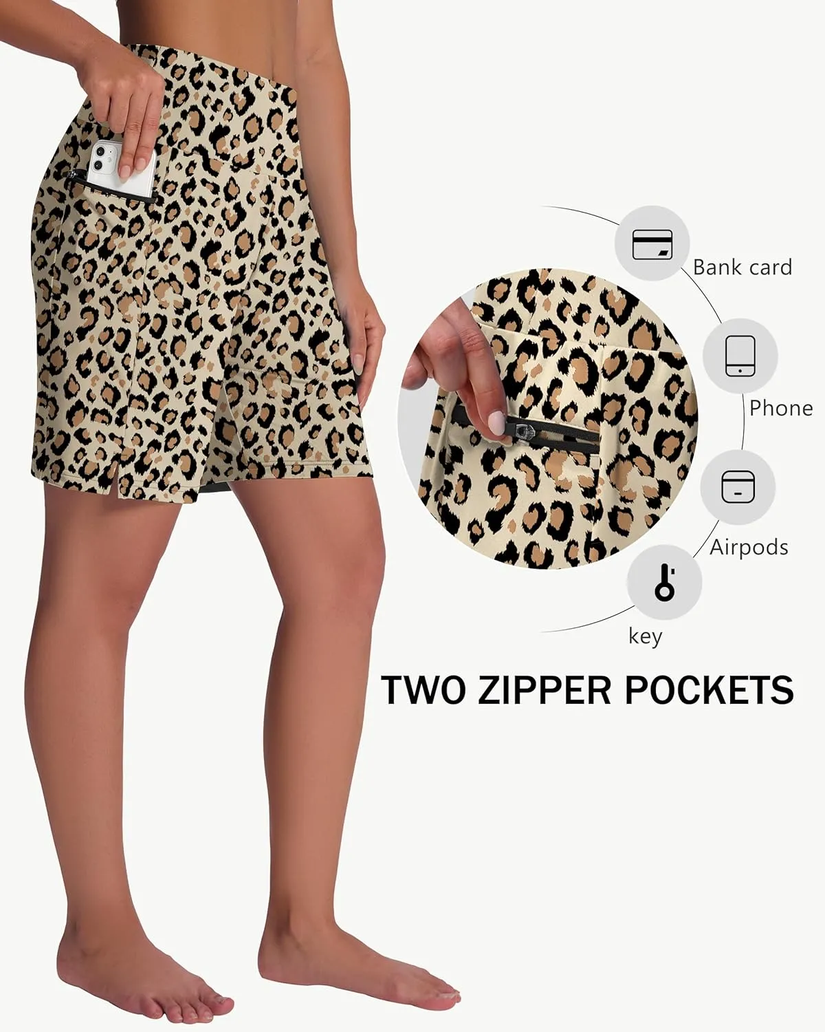 Women's 7" Long Swim Board Shorts - High Waisted Quick Dry Beach Swimming Swimsuit Bottom with Liner Zip Pockets UPF50