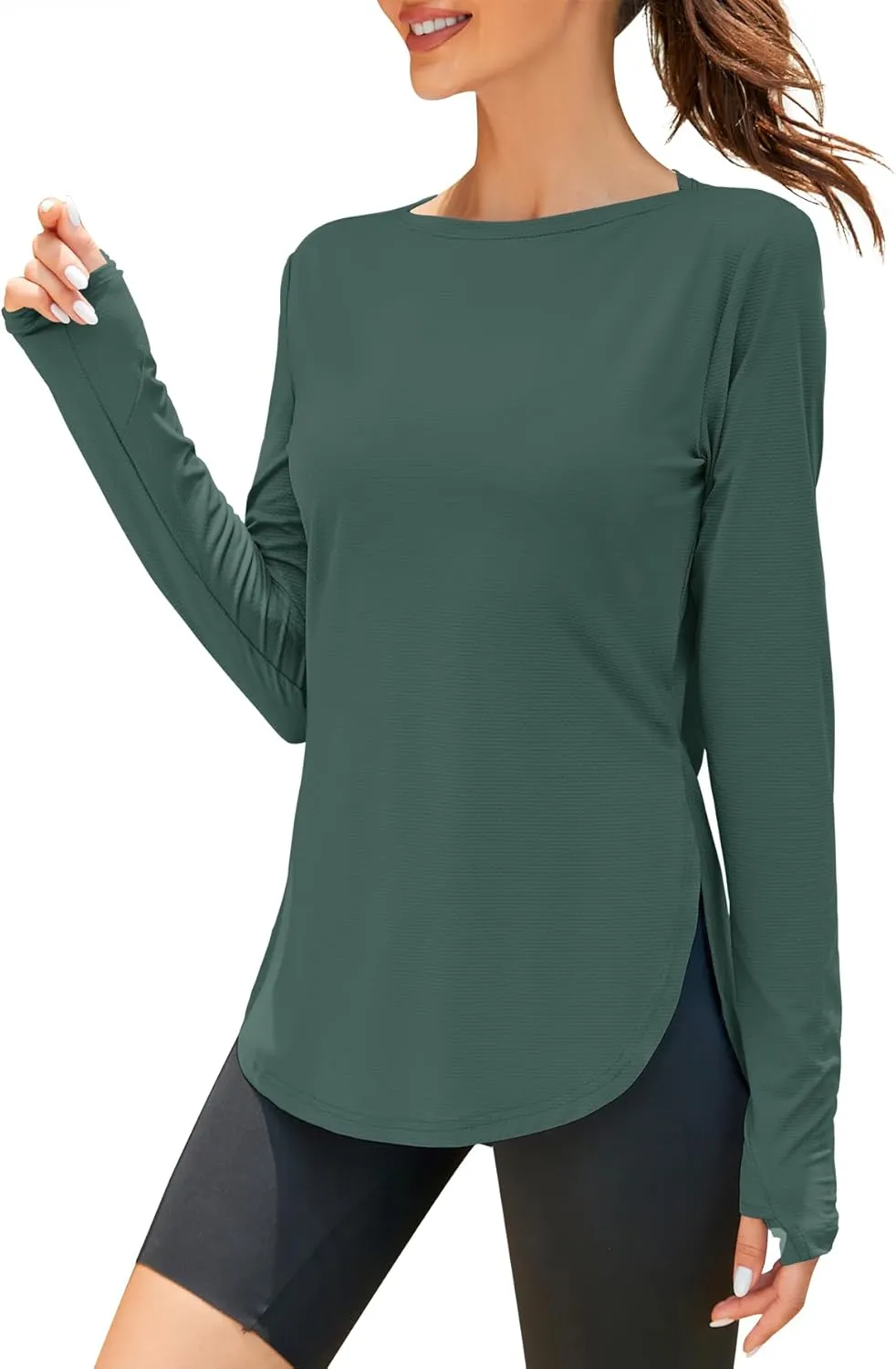 ZHENWEI Women's Long Sleeve Sun Shirt UV Protection Workout Tops Lightweight UPF 50  Golf Gym Hiking Shirts Outdoor Clothing